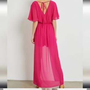 Chiffon Ces Femme Women's  Romper-Dress Sheer Size Small